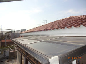外装リフォーム③ガラス屋根交換・外壁塗装